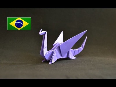 Origami: Dragão - Instruções em português PT BR