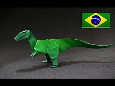 Origami: Velociraptor - Instruções em Português PT BR