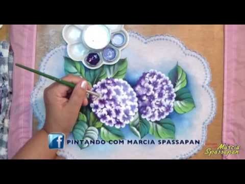 Pintando em 5 Minutos com Márcia Spassapan | Hortênsia - Carga Dupla