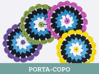 Criações em Crochê: Porta-copo | Luciana Ponzo