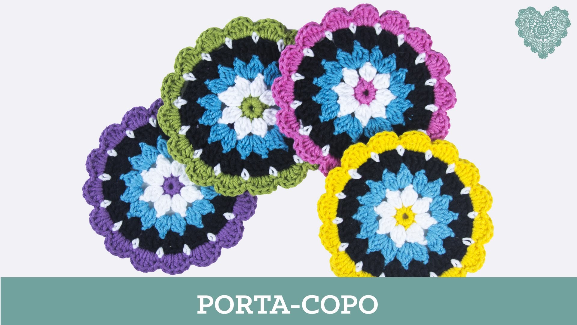 Criações em Crochê: Porta-copo | Luciana Ponzo