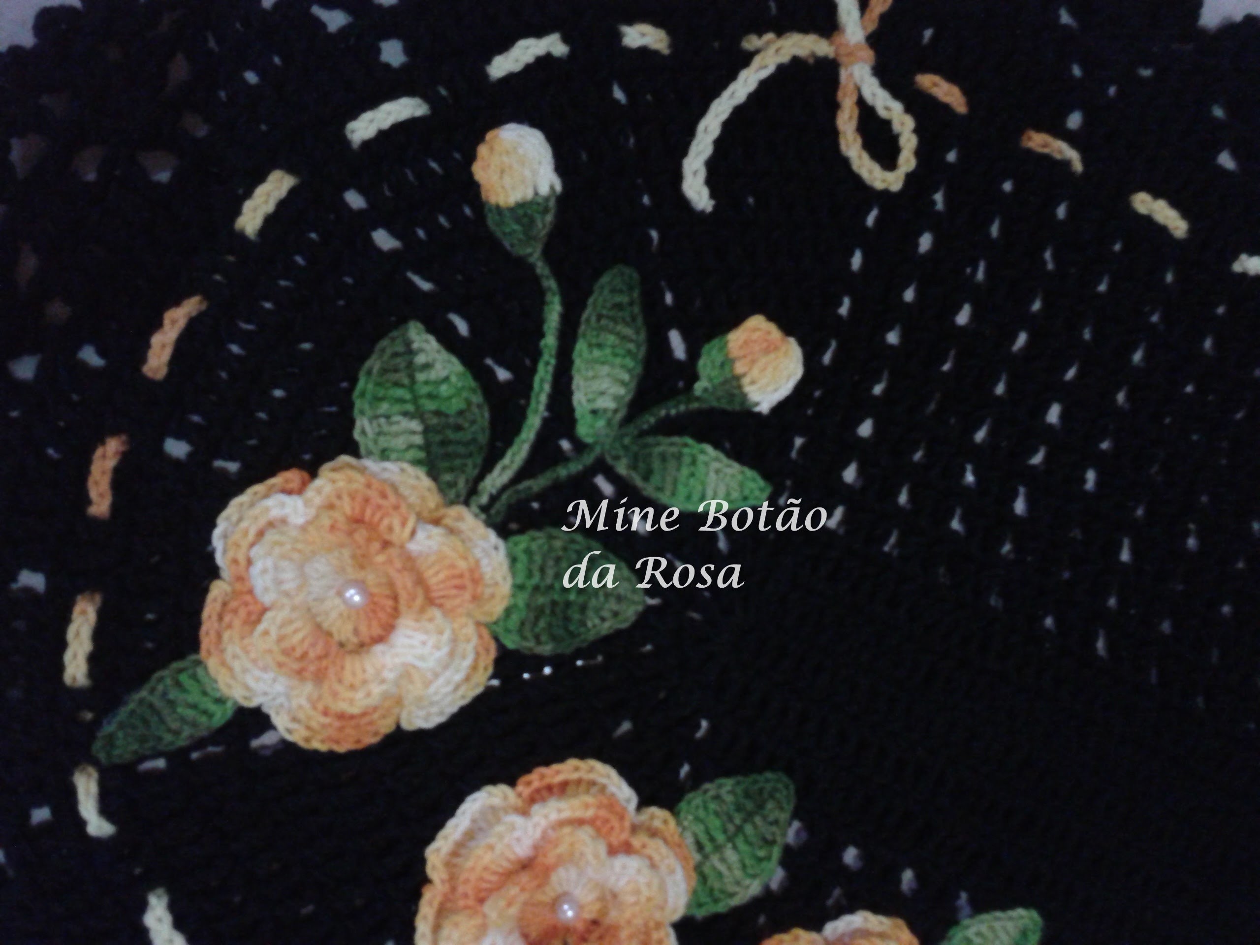 Mine Botão da Rosa #Coleção "Minhas flores em Crochê"