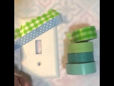 Como decorar espelhos de tomada com washi tape!?