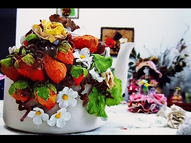 Como fazer frutas decorativas de papel reciclável