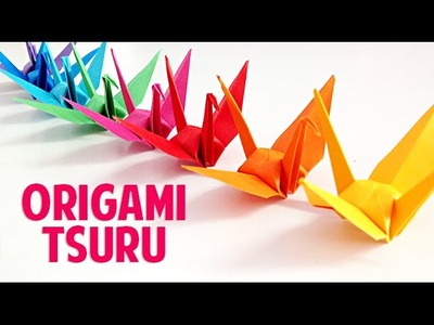 Como Fazer um Tsuru de Origami (dobradura) Fácil | Easy Origami Tsuru