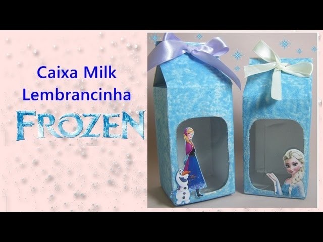 Lembrancinha Caixa Milk com visor Frozen