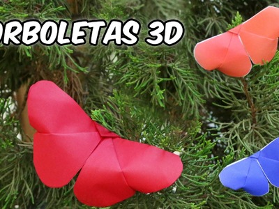 Origami de borboletas em 3D - Muito fácil!