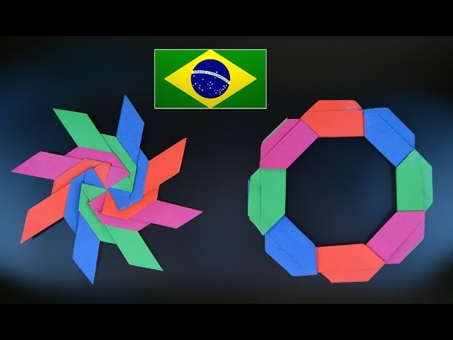 Origami: Frisbee Shuriken ( Jeremy Shafer ) - Instruções em português PT BR
