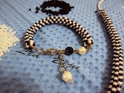 #cursodebijuteria   (bracelet of pearls)