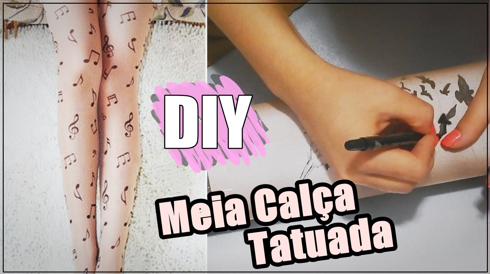 DIY: Meia Calça Tatuada | Andressa Moraes