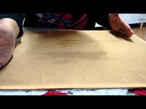 Ensinando a colar o tecido na madeira