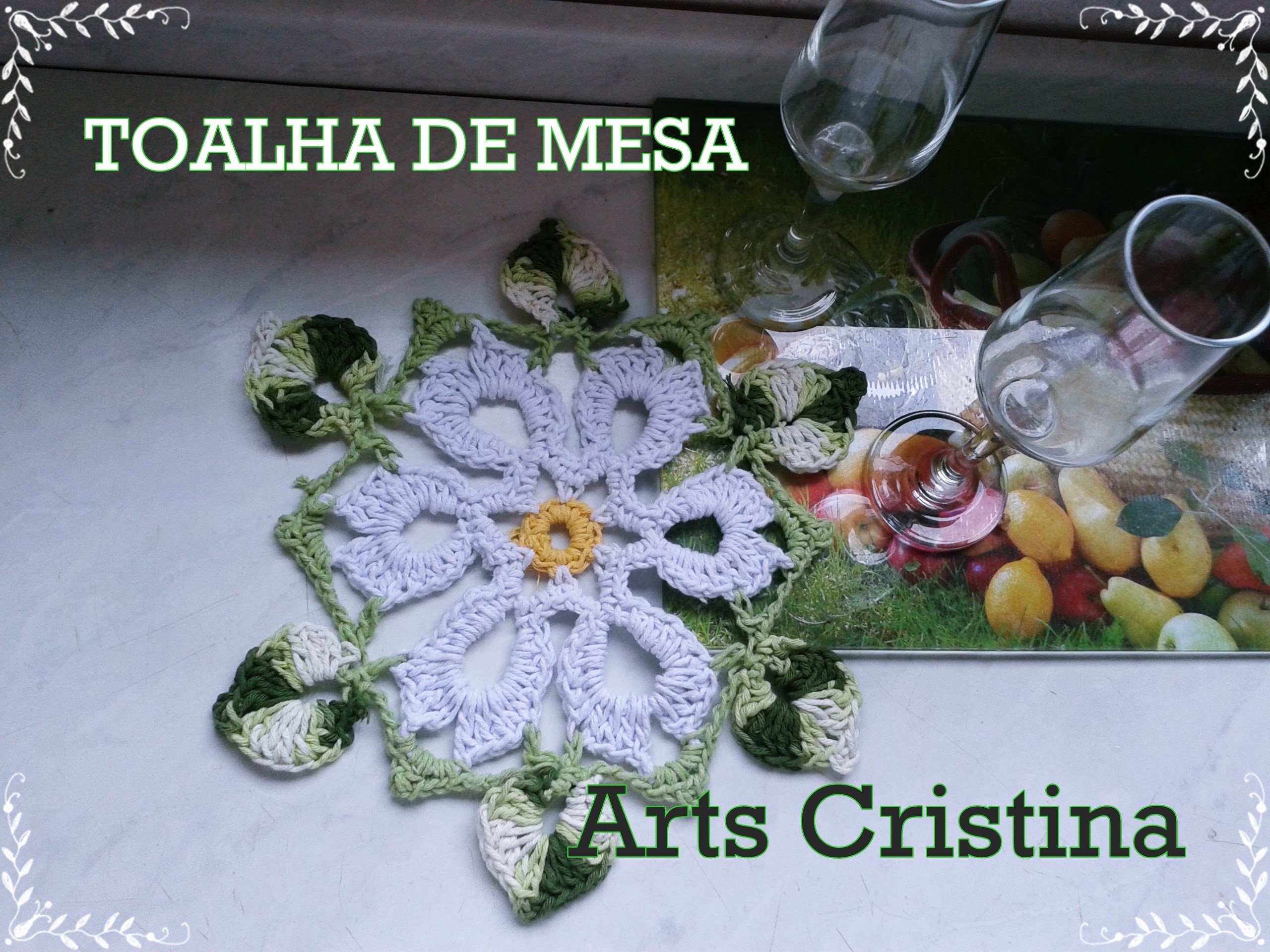 TOALHA DE MESA CROCHE 005 | Arts Cristina
