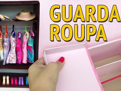 Guarda Roupa e Closet para Barbie feito com Caixa de Sapato! Como fazer!