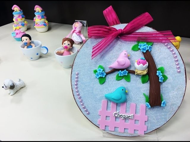 Programa Arte Brasil - 18.02.2015 - Angela Rocha - Quadro Maternidade "Pássaros" em Biscuit