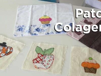 Video aula - Aprenda como fazer patch colagem ou apliques de retalhos em tecido