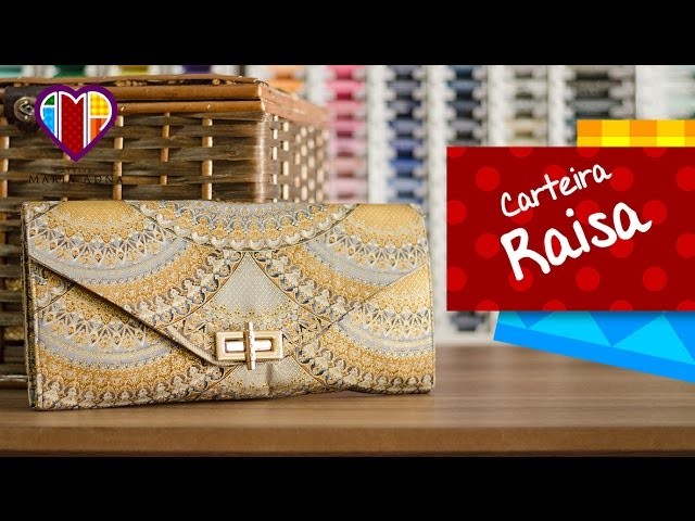 Bolsa carteira de tecido Raisa - Maria Adna Ateliê - Cursos e aulas de bolsas e carteiras de tecido