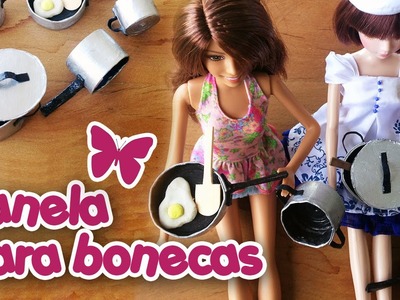 Como fazer Panelas para Barbie e outras bonecas com Papel!
