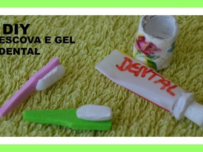 Como fazer pasta de dente creme dental  e escovas para a boneca Barbie