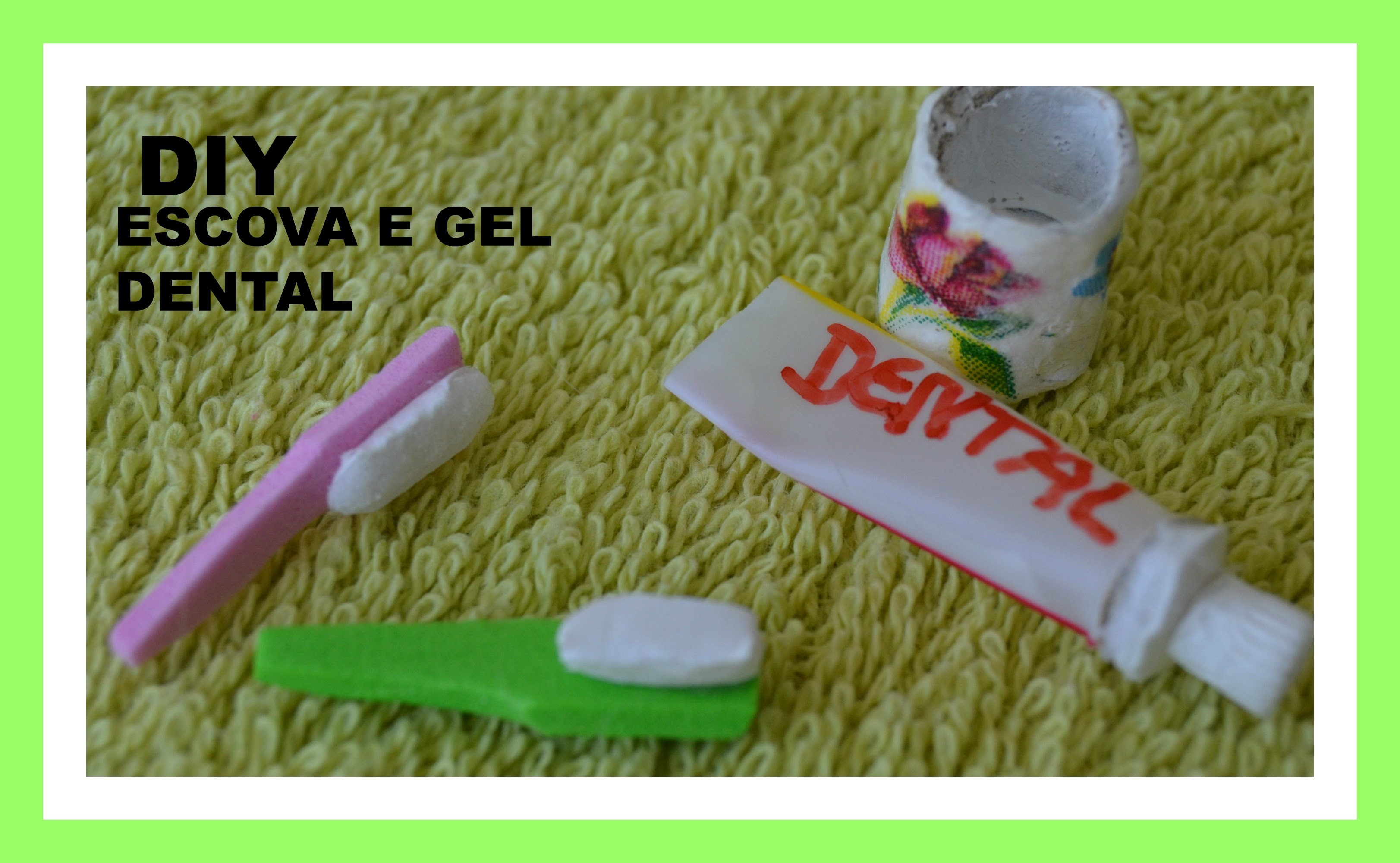 Como fazer pasta de dente creme dental  e escovas para a boneca Barbie