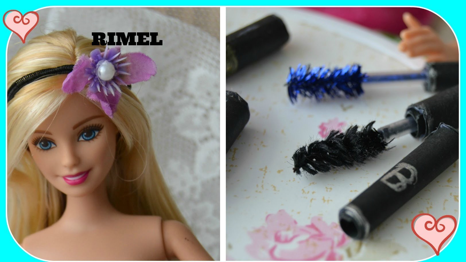 Como fazer rimel maquiagens para Barbie e outras bonecas