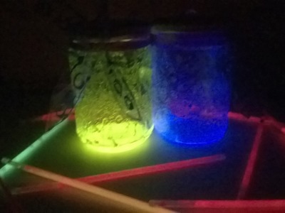 DIY Pote de pó de fada.Fairy glow jar