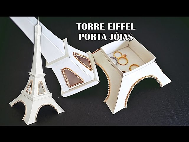 Presente Criativo Torre Eiffel (Porta Jóias) como fazer - artesanato Elton Donadon