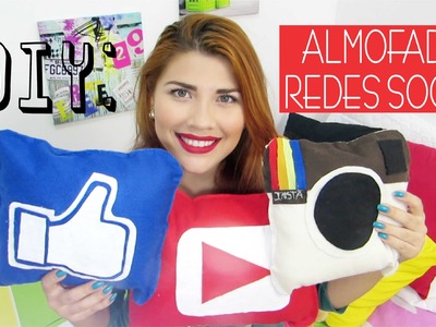 ✄ DIY: Almofadas Redes Sociais |  DIY Pillows Social Networks | Iryane Carollyne