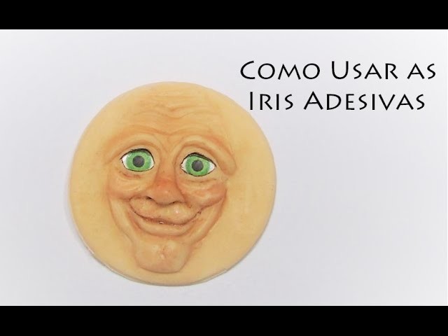 DIY Como fazer olhos Realista usando adesivo Viviana Biscuit olho de boneco