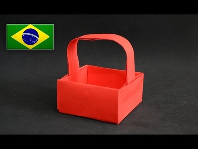 Origami: Cesta - Instruções em português PT BR