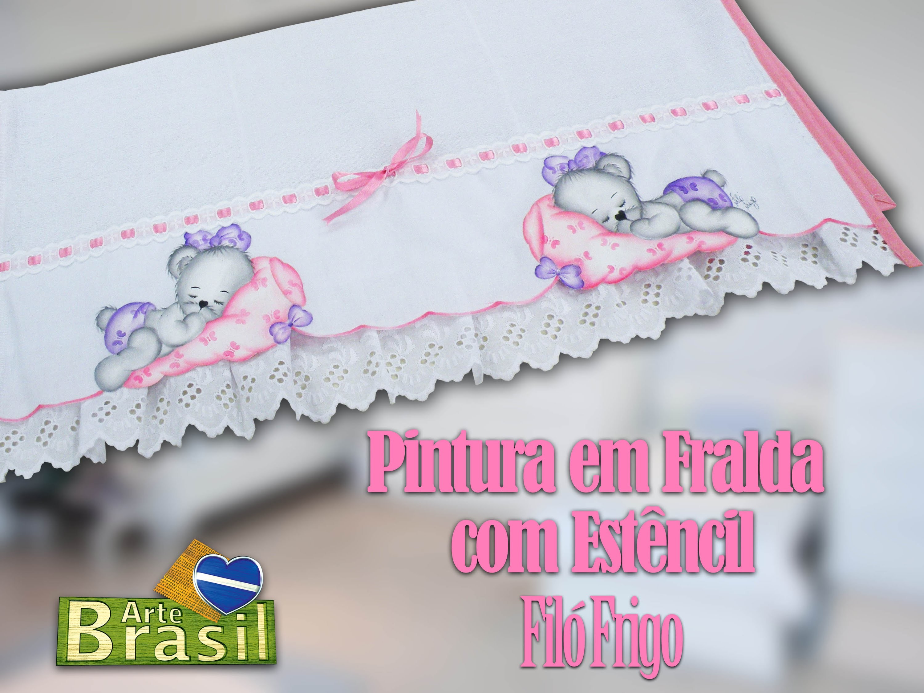 Programa Arte Brasil - 19.01.2015 - Filó Frigo - Pintura em Fralda com Estêncil