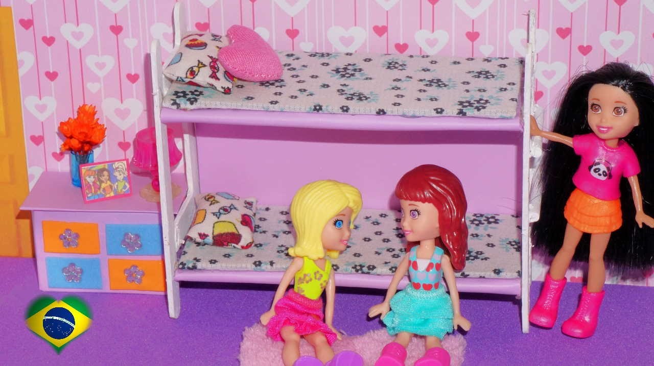 Como fazer beliche para mini boneca (Polly, Princesas, Lalaloopsy etc)