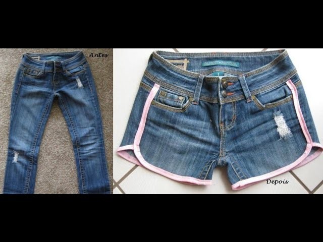 Short jeans "esportivo" by Customização & Cia