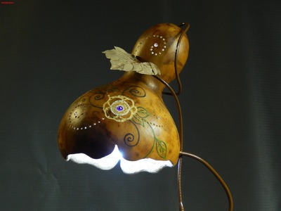 Abajur de Cabaça + LED (exótico) Gourd Lamps