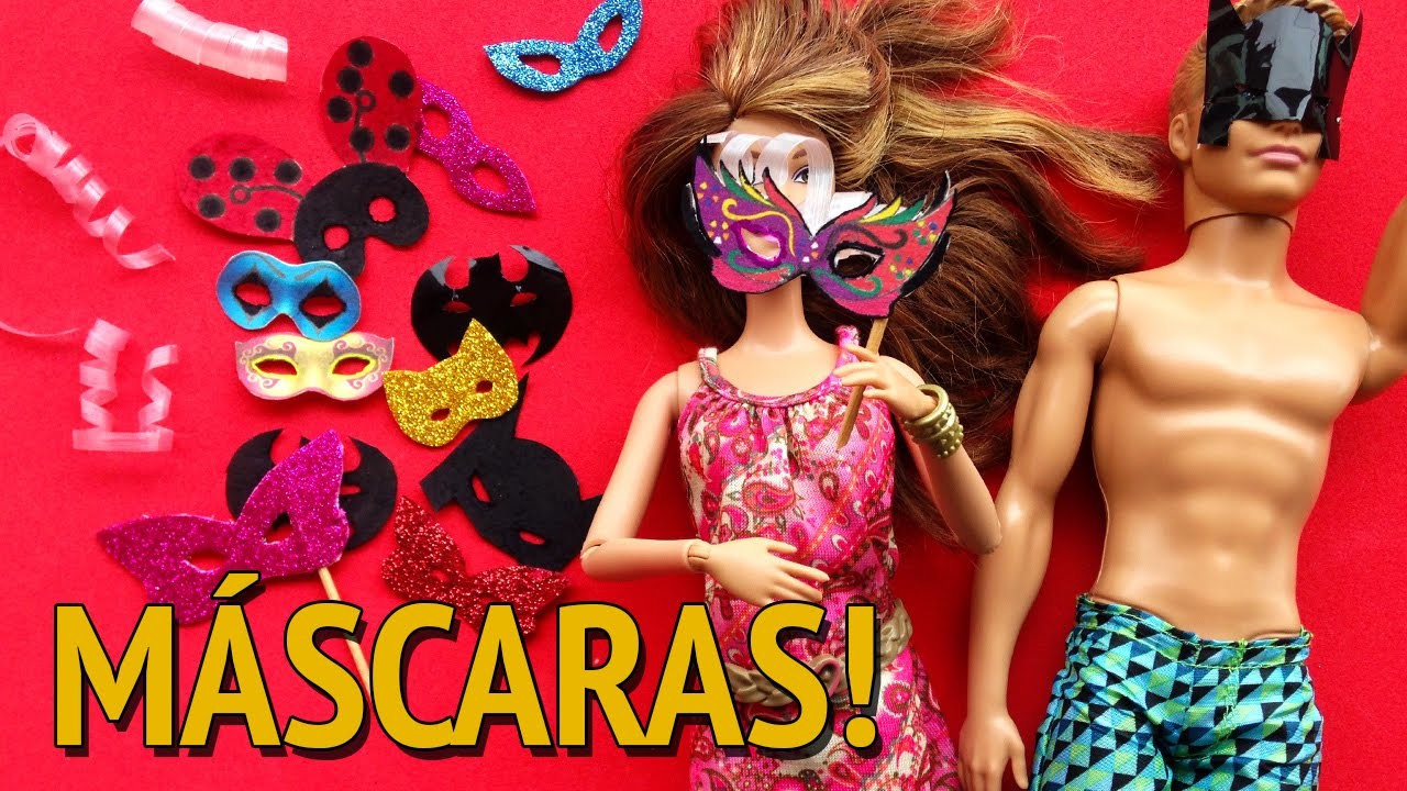 Como fazer Máscara de Carnaval para Barbie e outras Bonecas!