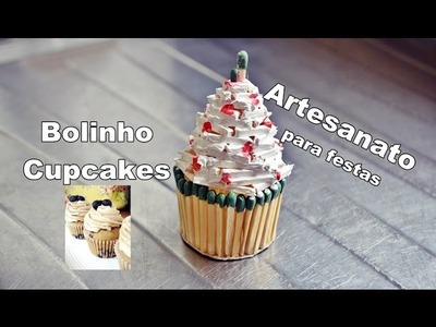 Decoração para festa de aniversario - bolinho Cupcakes de palitos - Artesanatos Elton Donadon