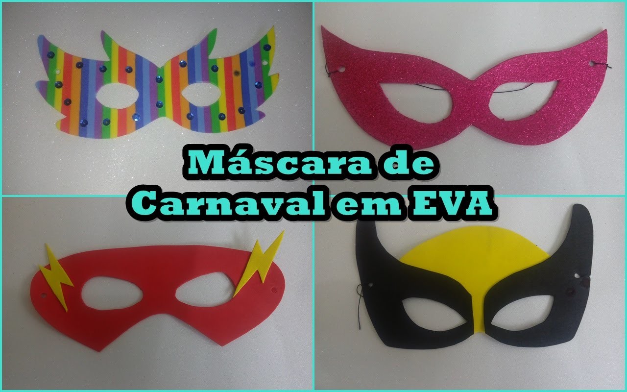 Máscaras de EVA para crianças