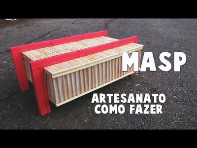 Trabalho para escola - Masp av Paulista de palitos - artesanatos Elton Donadon (como fazer)