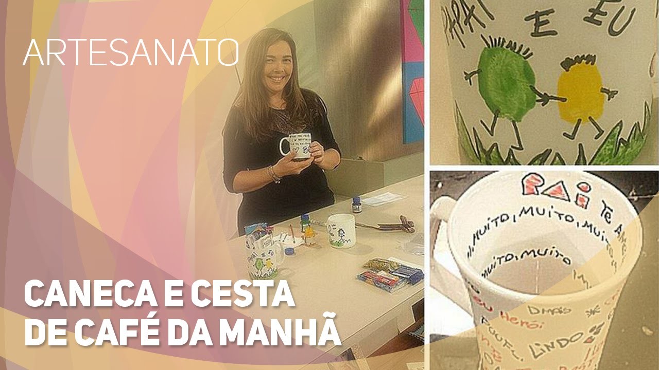Artesanato - Caneca e cesta de café da manhã (28.07.2015)