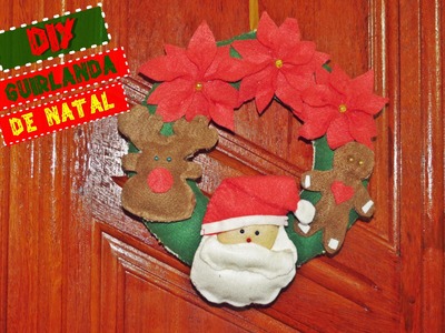 Especial de Natal- Diy Guirlanda de Natal feita a mão super fácil | Andreza Farias