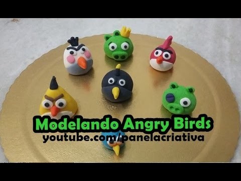 Modelando Angry Birds em Pasta Americana - Panela Criativa