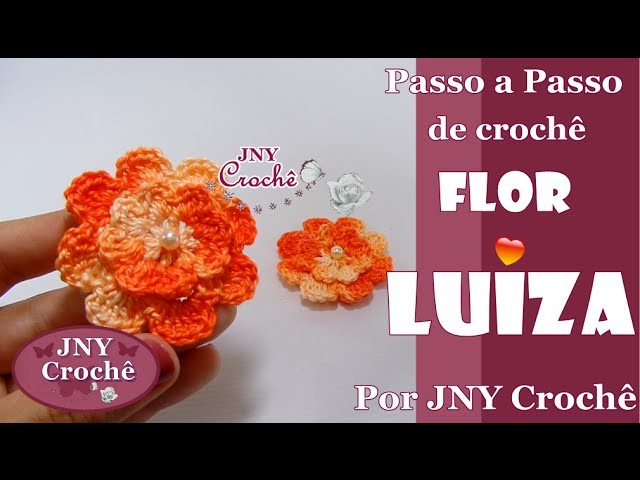 PAP de crochê Flor Luiza por JNY Crochê