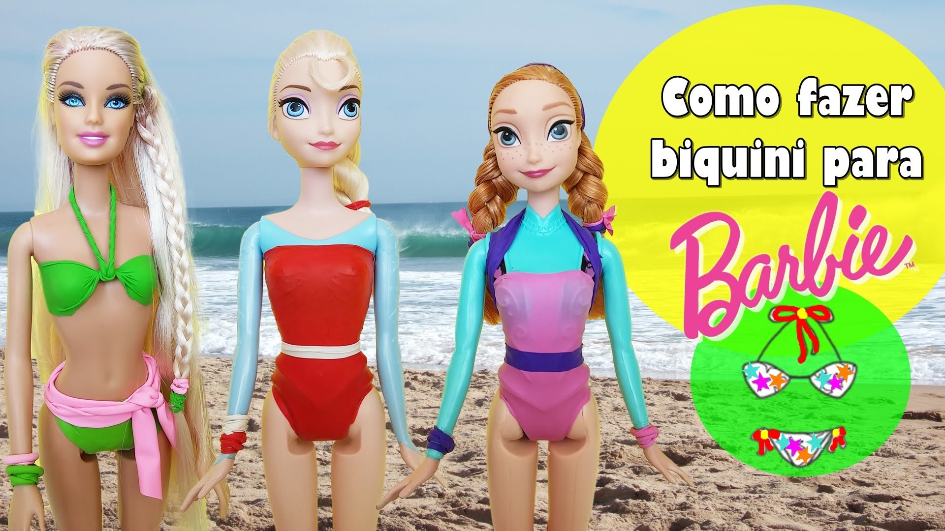 Como fazer: Biquini para boneca Barbie - passo a passo roupa Barbies DisneySurpresa