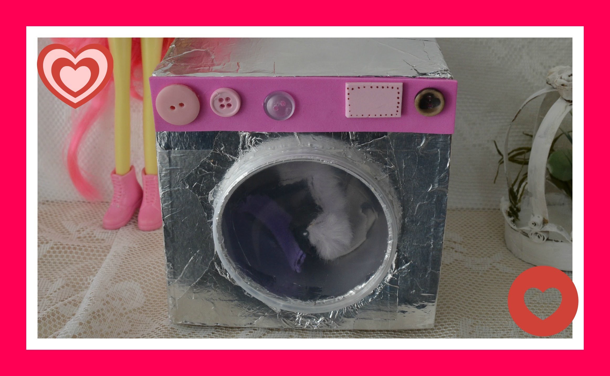 Como fazer maquina de lavar roupas para a boneca barbie