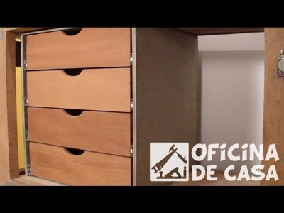 Gaveteiro com gavetas recicladas