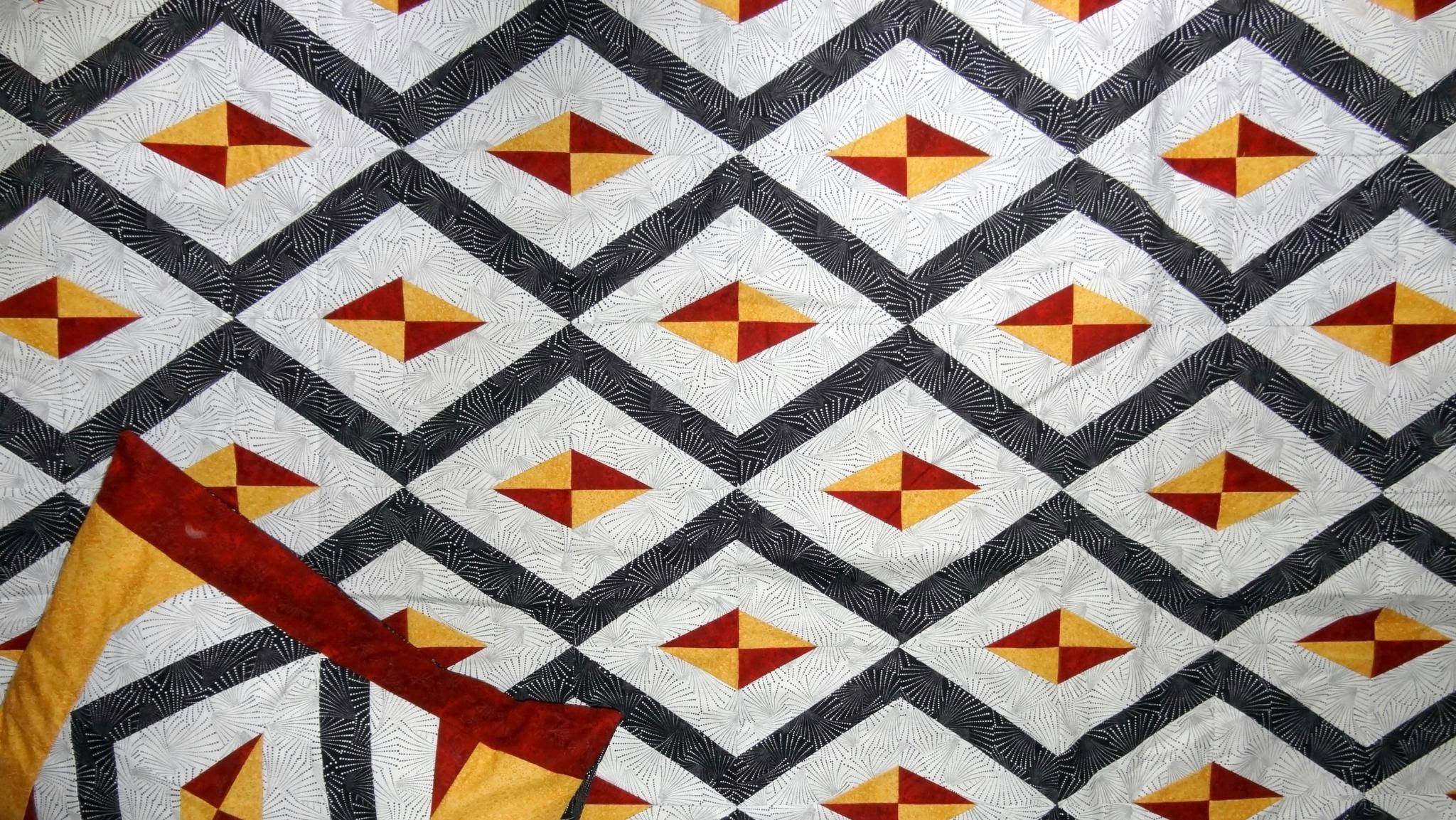 Manta.colcha em patchwork Lancaster - Maria Adna Ateliê - Cursos e aulas de patchwork