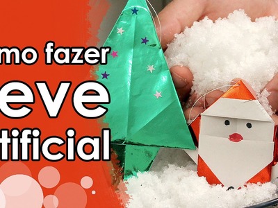 Como fazer neve artificial (decoração de Natal e experiência de química)