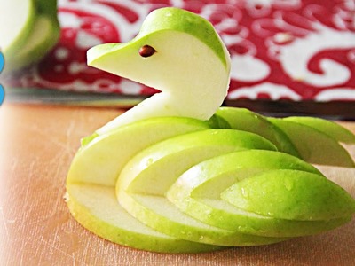 Fazer um cisne com uma maçã