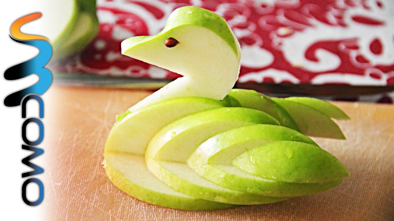 Fazer um cisne com uma maçã