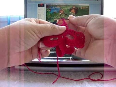 Flor croche amor perfeito- Video 3