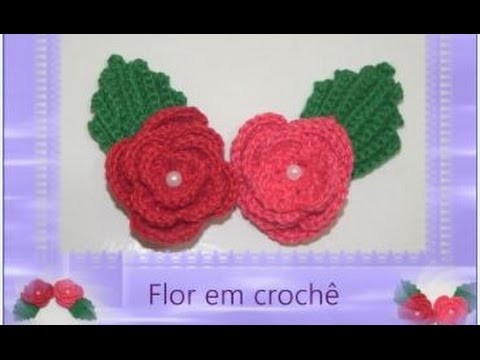Flor de Crochê enrolada para aplicação - broche, tiara e liga de cabelo. 